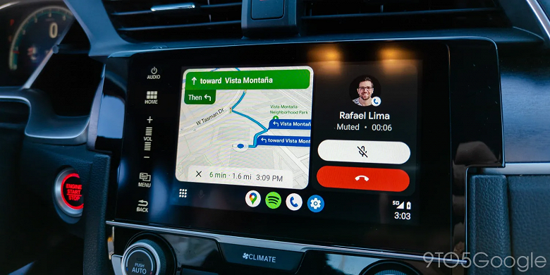 Android Auto interface