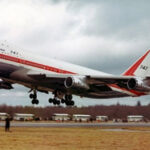 The first Boeing 747 takes off. Photo dated February 9, 1969