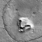 NASA spotted a huge bear face on the surface of Mars. Mars