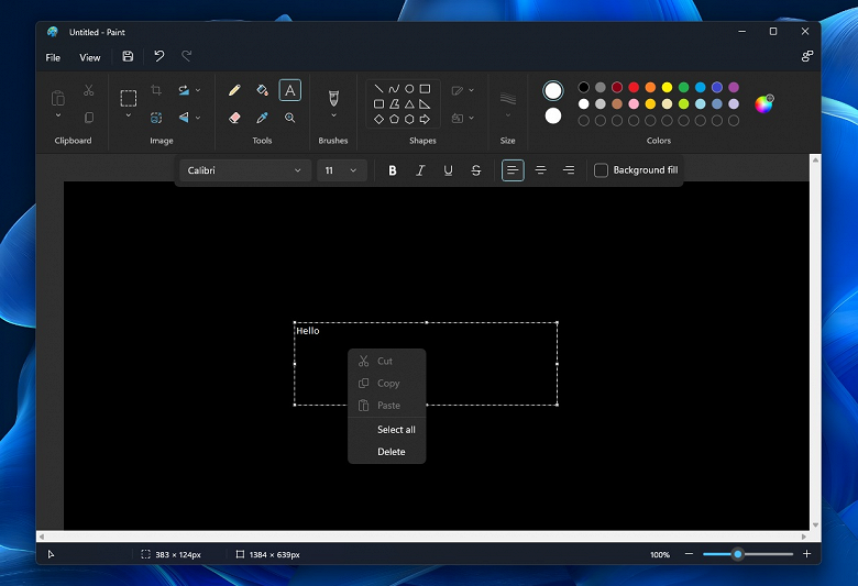 Redesigned Paint with a dark theme