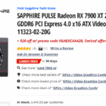 One of the quietest Radeon RX 7900 XT is available for just $800. Radeon RX 7900 XT
