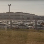 “The White Sea from Lada Granta cars spills at the VAZ,” Lada Granta cars