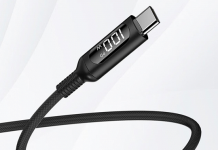 Momax charging cable with screen for $6 introduced Momax charging cable