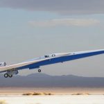 The first flight of the X-59 supersonic passenger aircraft with a “quiet engine” NASA