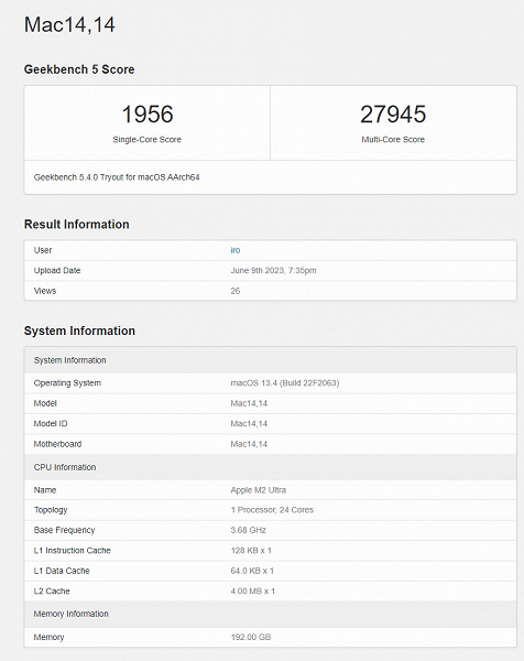 Apple M2 Ultra SoC