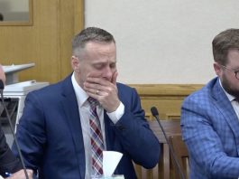 Byron Wiscombe during his sentencing in March