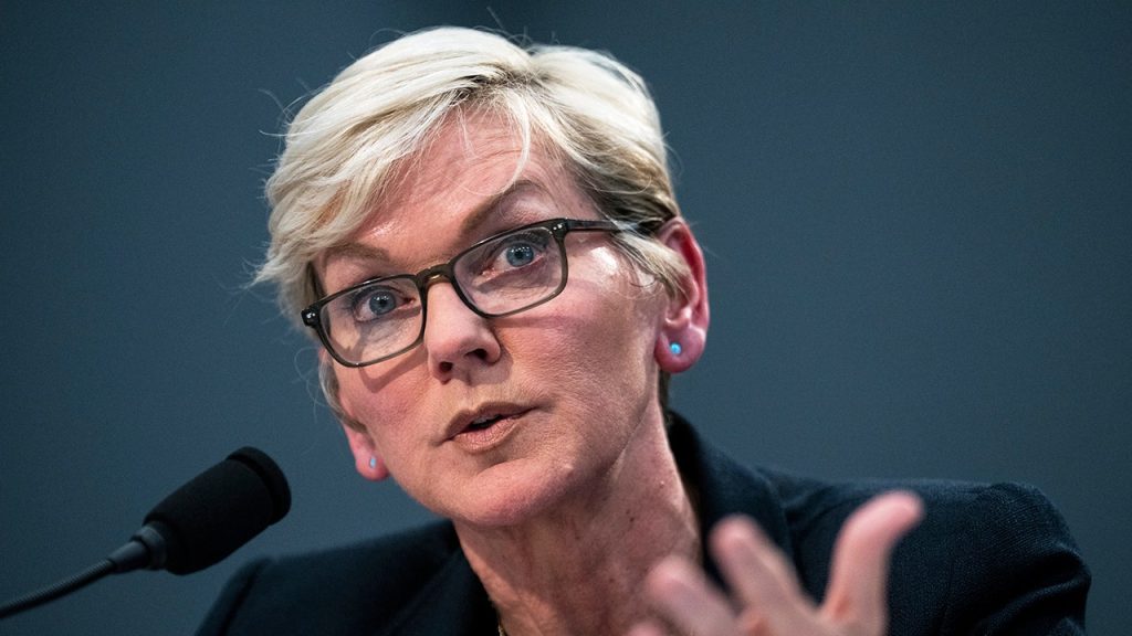 Energy Secretary Jennifer Granholm testifies during a House hearing on March 23