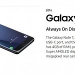 Galaxy Note7 is in the history of the company on its website Galaxy Note7