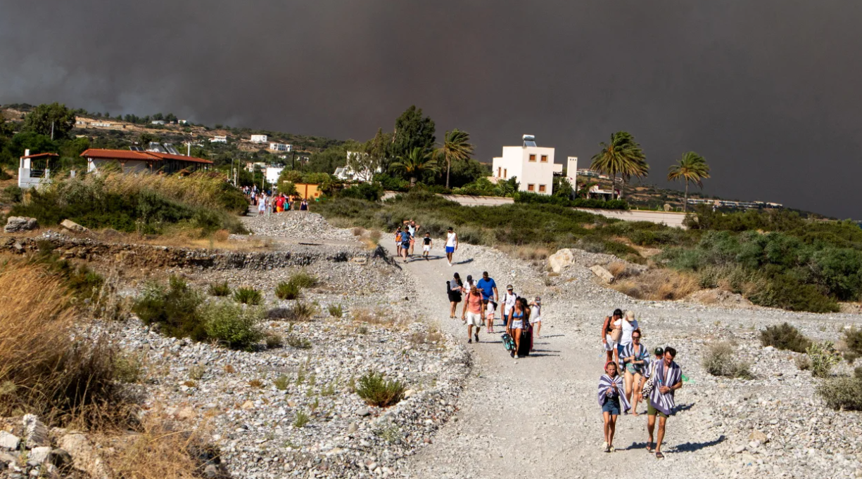 Greece evacuates tourists from Rhodes as wildfire spreads
