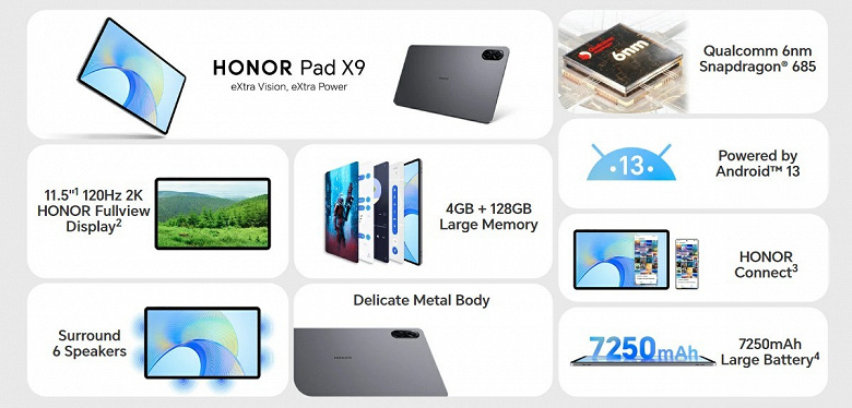 Honor Pad X9 tablet 
