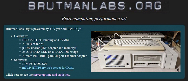 old PC with a 4.77 MHz processor