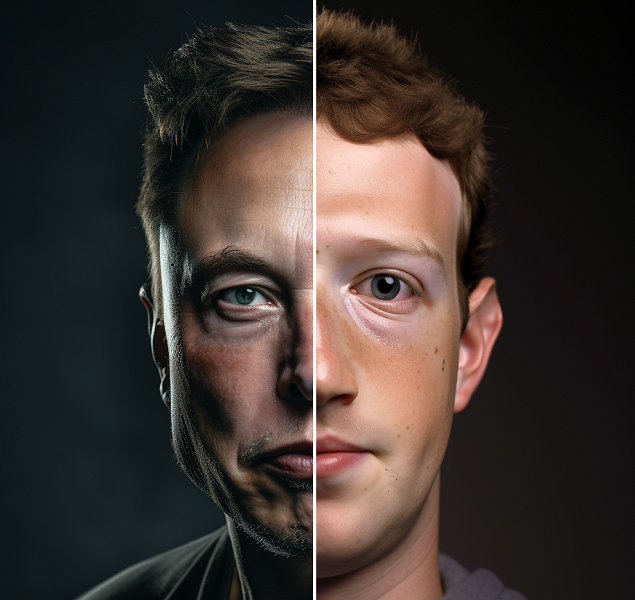 Elon Musk and Zuckerberg