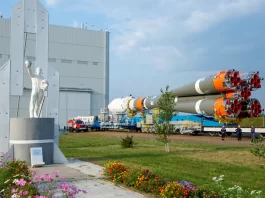 Luna 25 spacecraft loaded on board was rolled out to the launchpad at the Vostochny Cosmodrome in Amur Oblast