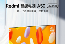 50-inch 4K TV for $185. Redmi TV A50 2024 presented Redmi TV A50