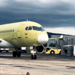 SJ-100 rushes into flight. SJ-100
