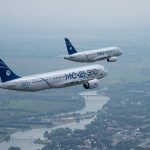 SJ-100 and MS-21 flight test