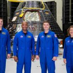 The astronauts were shown the capsule on which they will go around the moon in 2024 astronauts