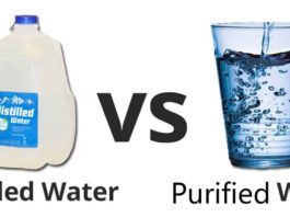 distilled water vs purified water