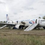 The Ural Airlines Airbus A320 that landed in a field was not seriously damaged Ural Airlines Airbus A320