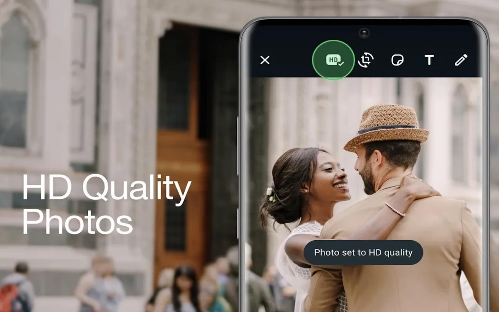 WhatsApp iOS introduces new HD button