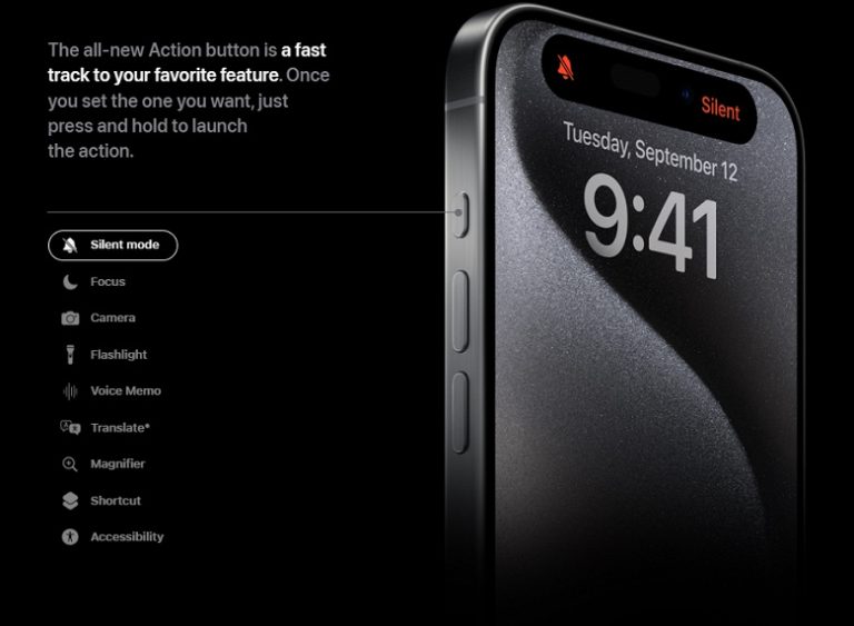 does iphone 15 pro max has action button