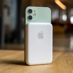 The new MagSafe battery will be able to charge two iPhones simultaneously. iPhones