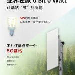 world’s first 5G base station with a power consumption of 5 W – like an energy-saving lamp Huawei energy-saving lamp