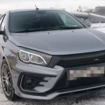The 700-horsepower Lada Vesta received a custom dashboard and other improvements Lada Vesta