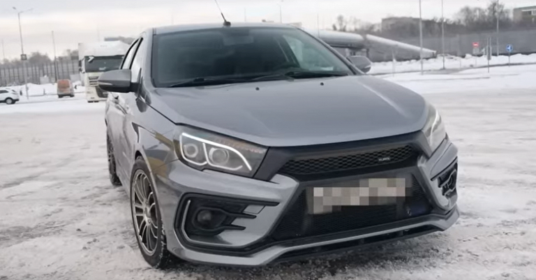 The 700-horsepower Lada Vesta received a custom dashboard and other ...