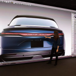The 255-inch Samsung TV displays cars in life-size. This is already helping Lucid Samsung TV