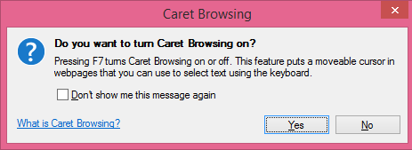 What Is Caret Browsing