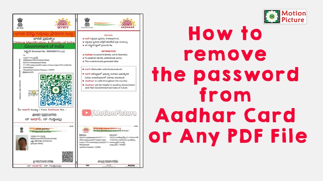aadhaar card pdf password