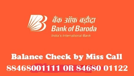 bank of baroda miss call number