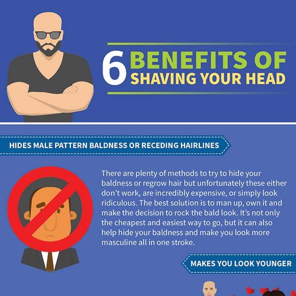 benefits of shaving head male