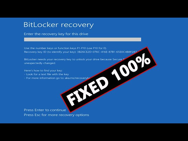 bitlocker recovery key