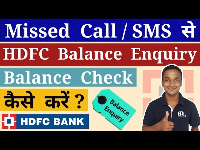 hdfc missed call balance