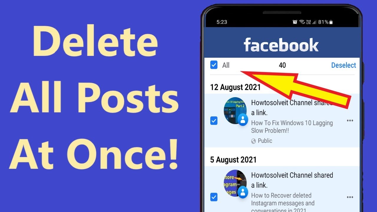 how to delete a facebook post