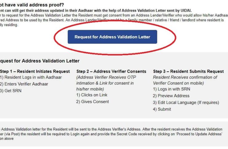 how to do aadhar address change proof