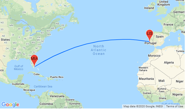 miami to lisbon