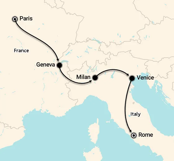 paris to milan