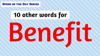 synonym of benefit