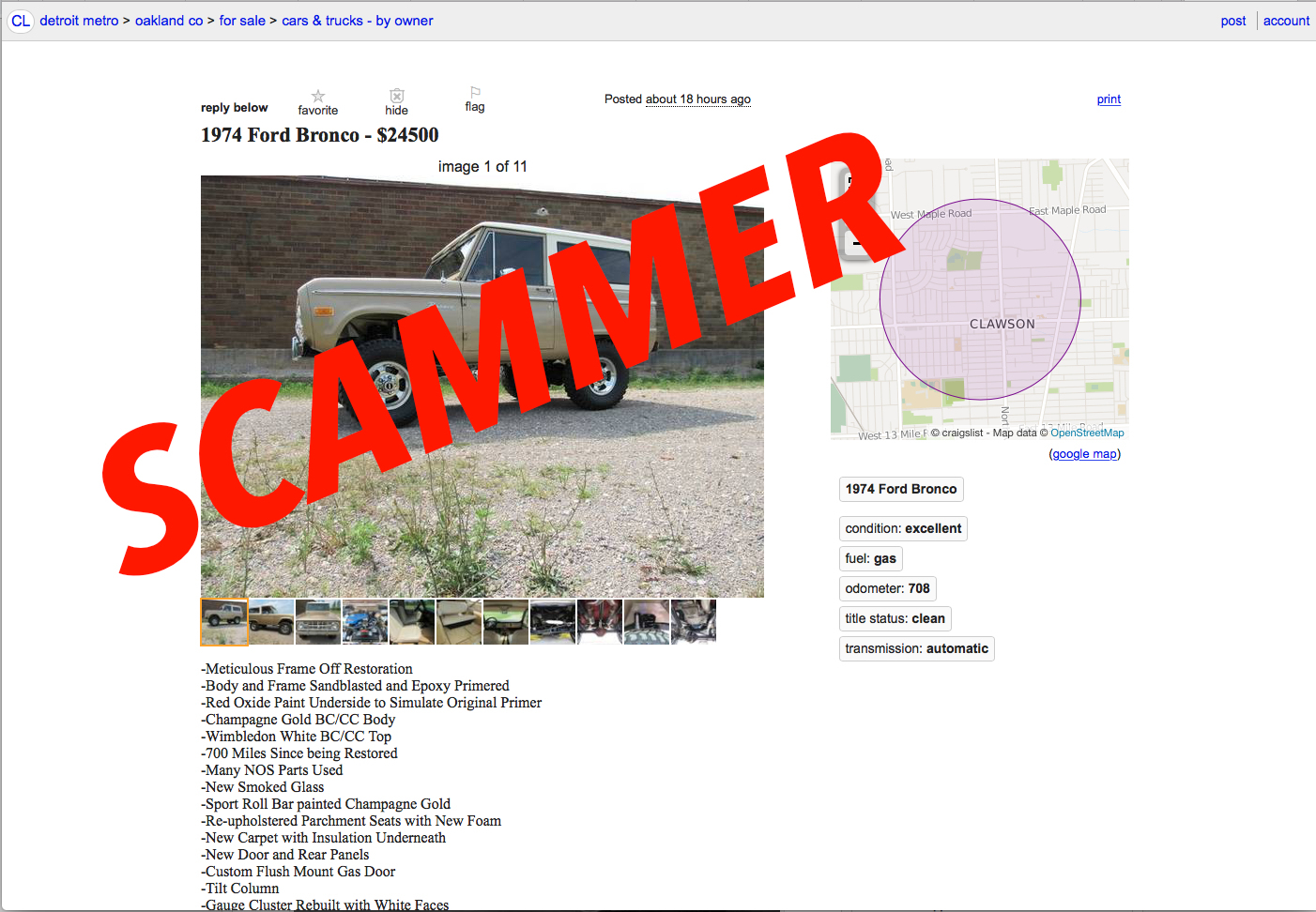 what are craigslist scams