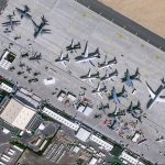 Dubai Airshow 2023 shown from space: dozens of aircraft in the frame Dubai Airshow 2023