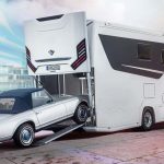 Mercedes-Benz chassis, 7.7 l, 12 tons, 1200 Nm, luxurious interior and garage for the car Mercedes-Benz