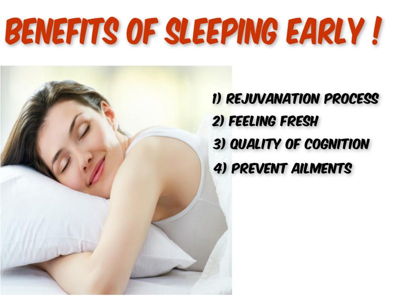 benefits of sleeping early
