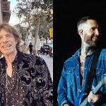 A Surreal Moment: Adam Levine Reacts to Mick Jagger Dancing to “Moves Like Jagger” Adam Levine Reacts to Mick Jagger