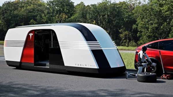 Tesla Robovan Rear Tesla Robovan