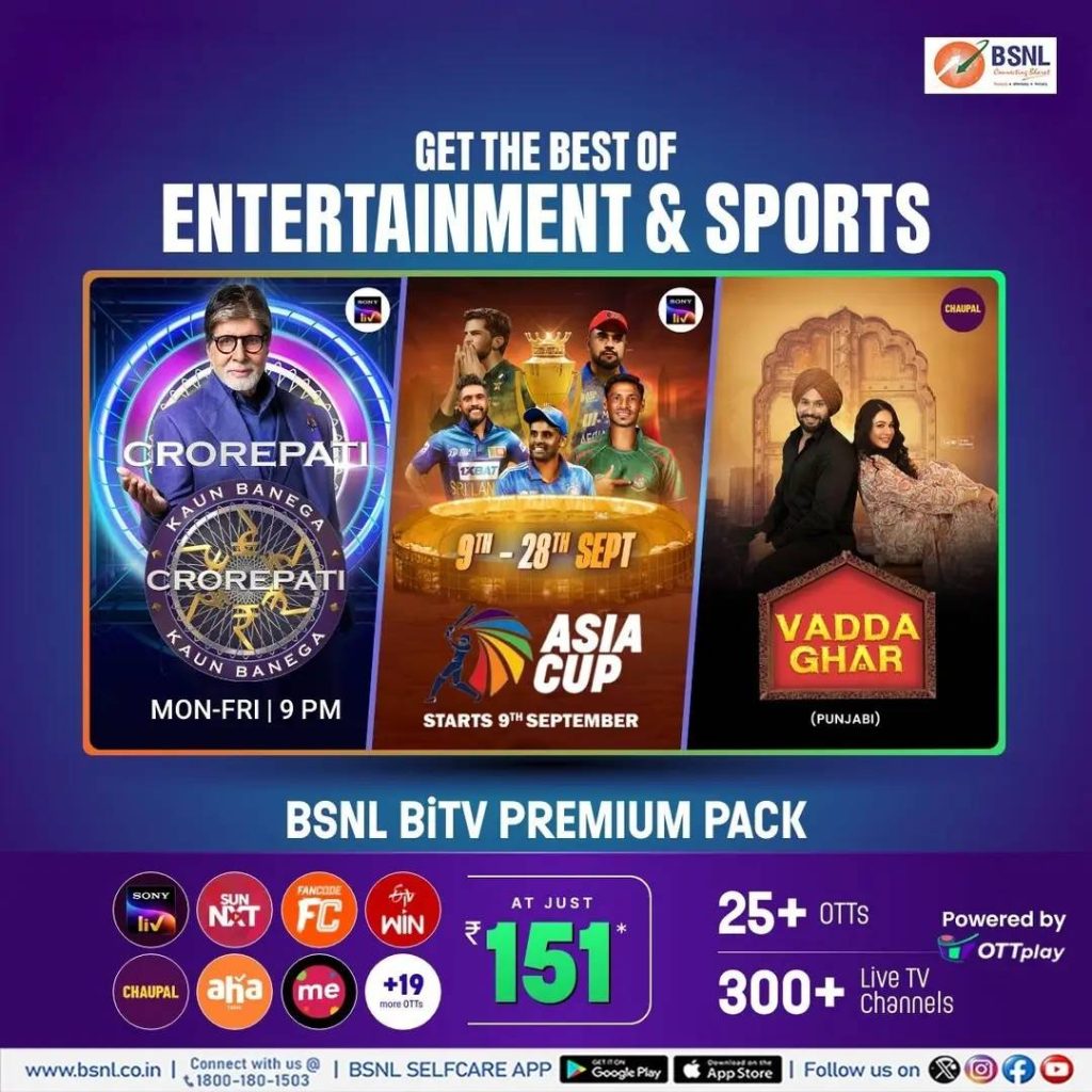 BSNL BiTV Premium Pack