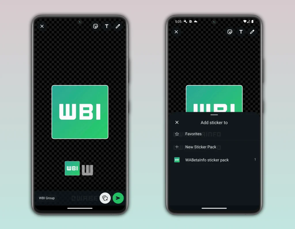 WhatsApp Beta for Android Sticker update