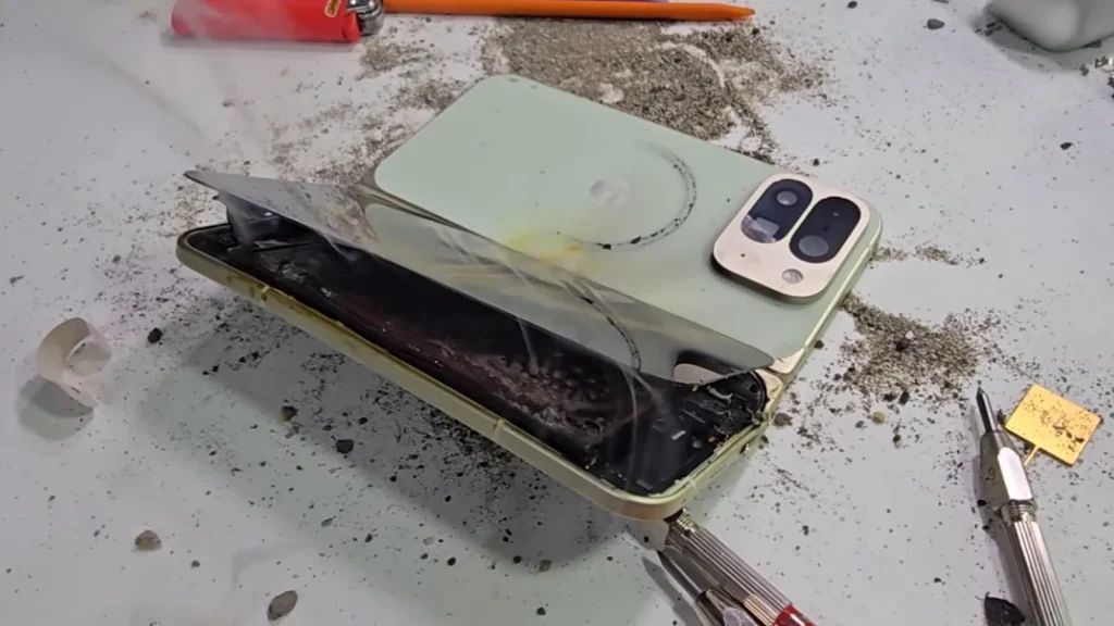 Google Pixel 10 Pro Fold caught fire